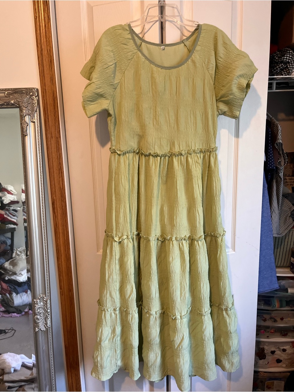 Green maxi dress
